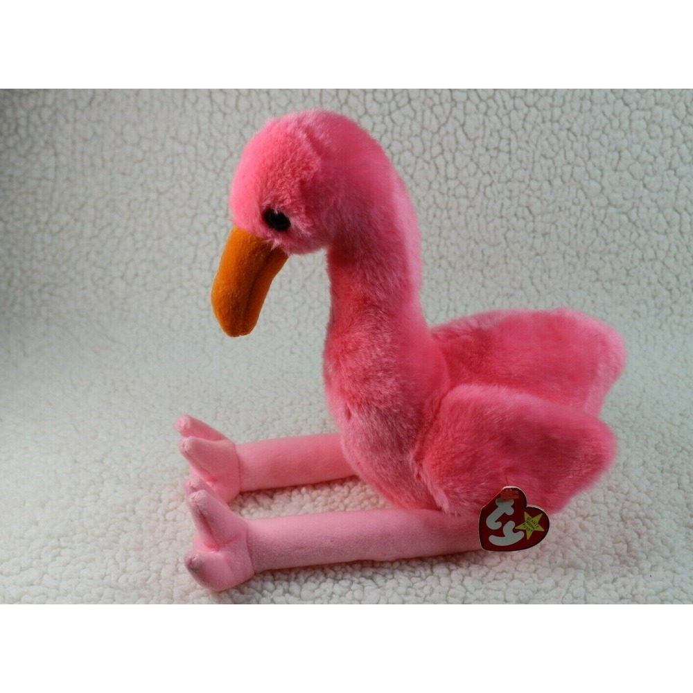 FLAMINGO PINKโ TY Beanie Baby Buddy PINKY the Stuffed Toy Plush NWT PLUSH